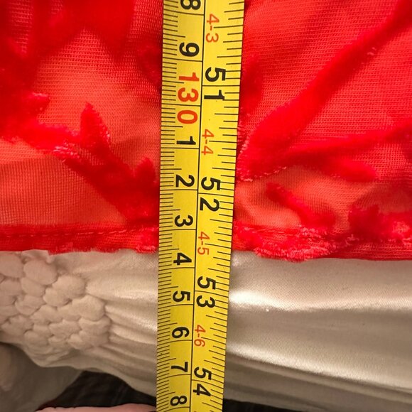 Red Velvet Floral Burnout Maxi Slip Dress Forever 21 Womens Sz S HOCO Whimsigoth - Picture 8 of 8